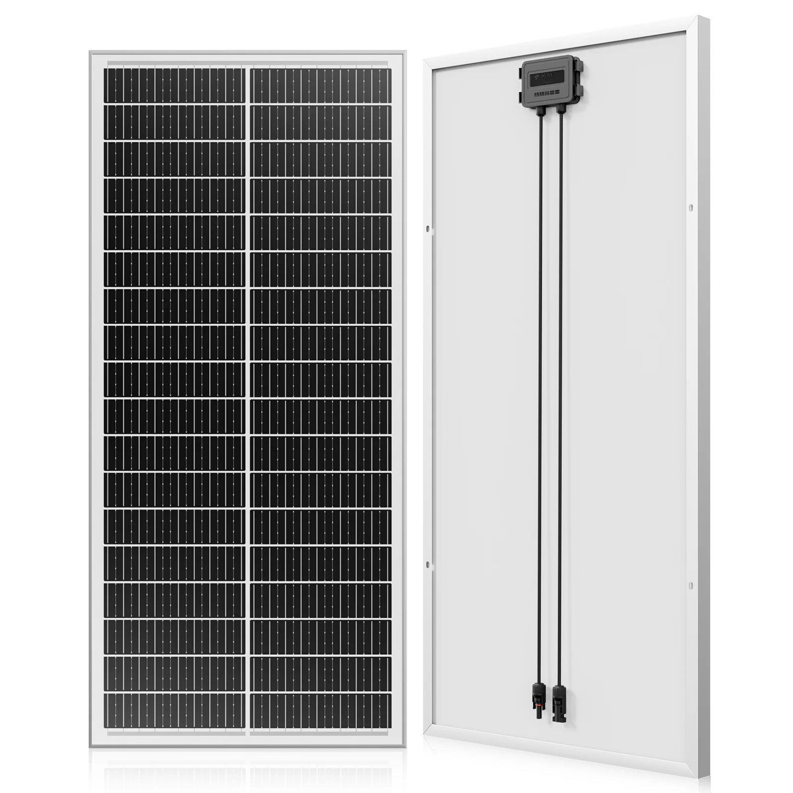 RVPOZWER 12,8 V 100 W starres Solarpanel 18BB N-Typ-Solarzellen, monokristallines Silizium, wasserdichtes Solarpanel für Camping/Zuhause/Wohnmobil