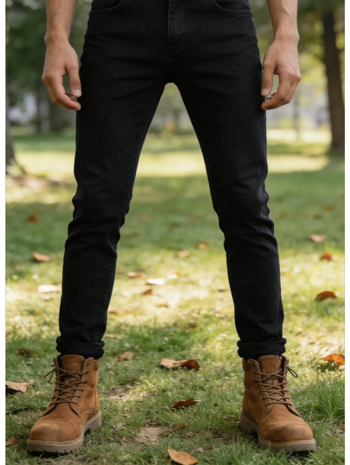 

Men's Micro-elastic Slim Narrow-leg Jeans European Double-yarn Fabric Straight & Stylish