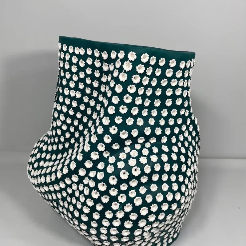 Nordic cave vase, ceramic flower ware, home living room dining table ornament