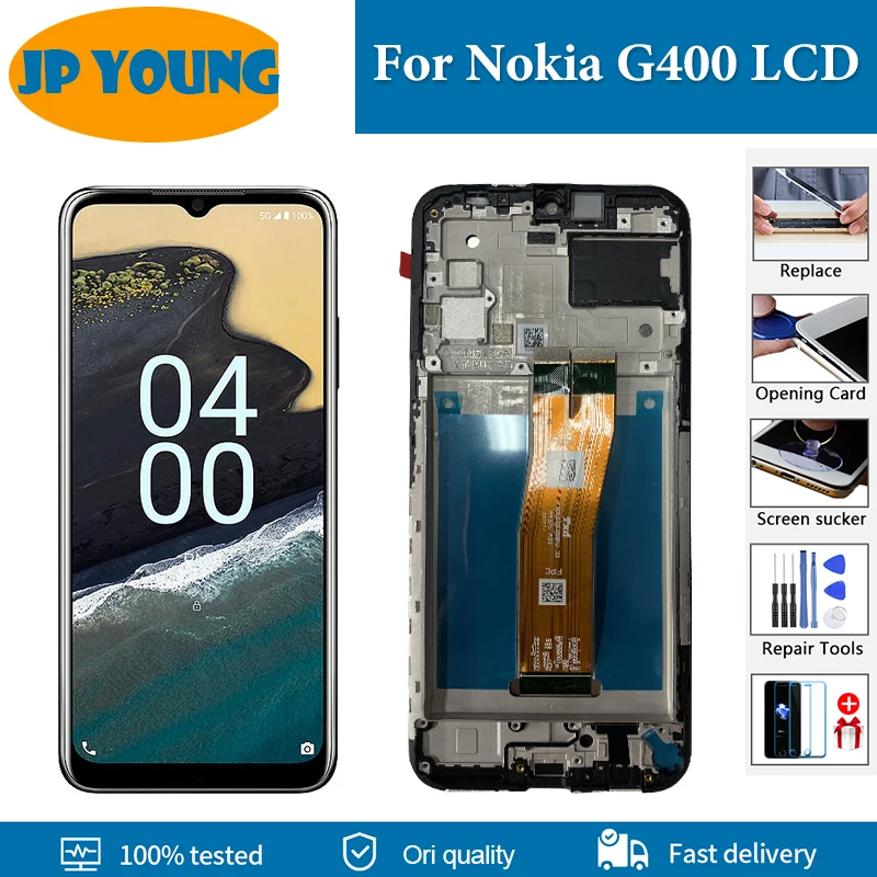 

Original 6.58" LCD For Nokia G400 LCD Display Touch Screen Digitizer Assembly TA-1530 TA-1448 TA-1476 N1530DL LCD Replacement