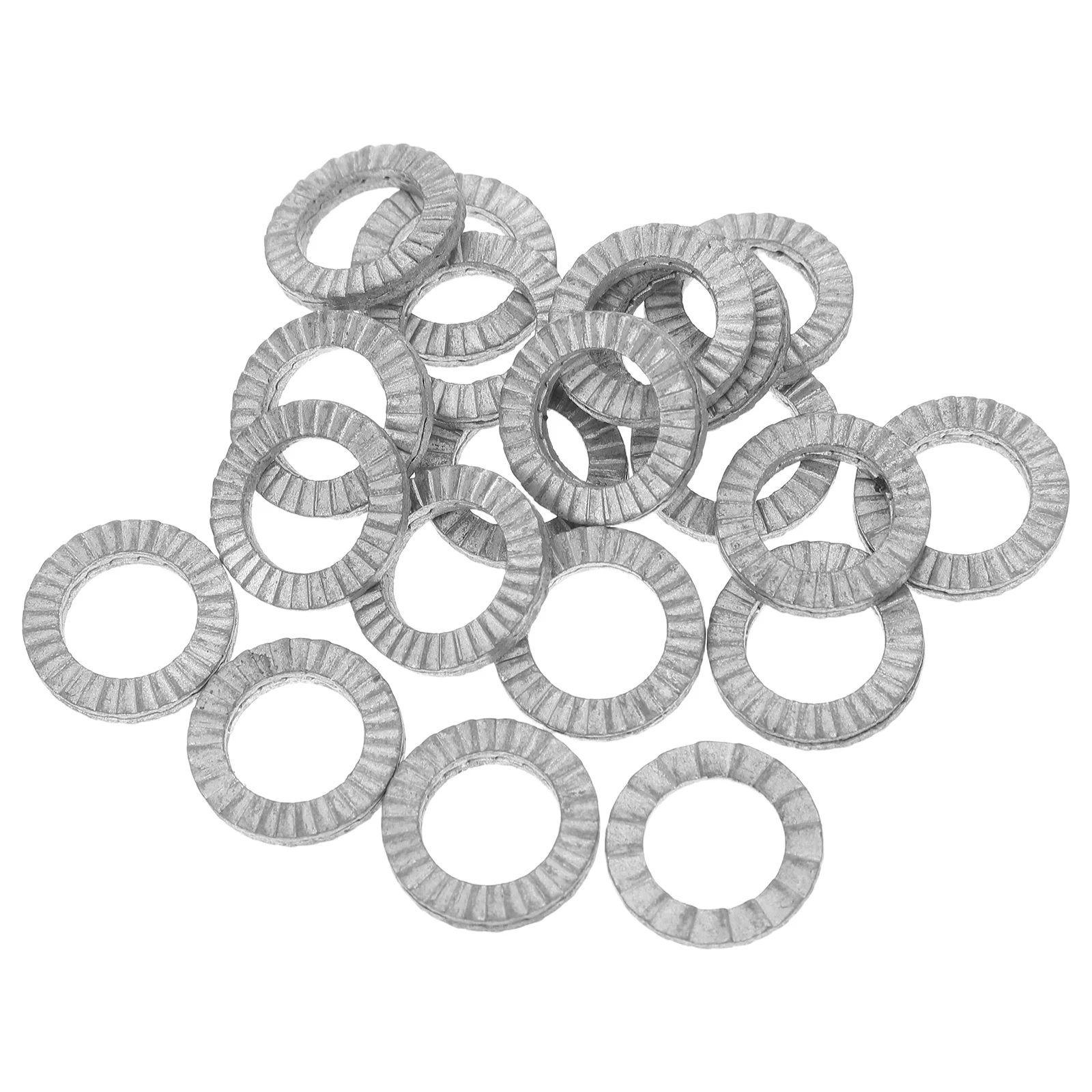 

20Pcs Manganese Steel Wedge Locking Washer M10 Anti-Vibration High-Strength Fasteners Secure Fit for Machinery Bicycles Silver
