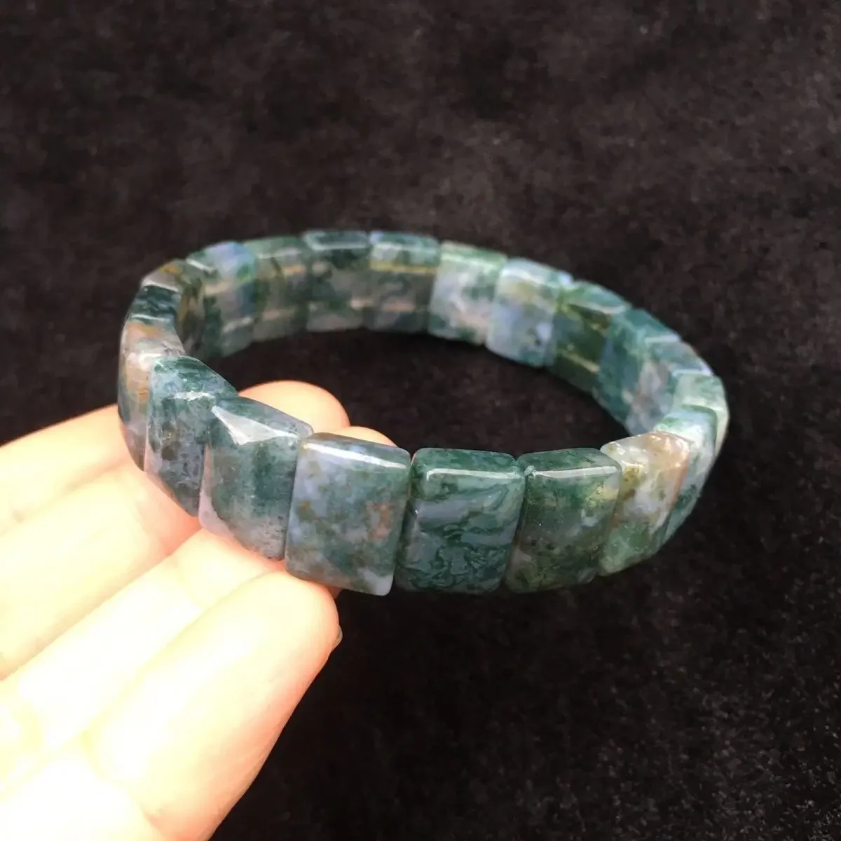 Natural aquatic plant agate dream bamboo row bracelet men's and women's fashion festival master row accessories for girlfriends