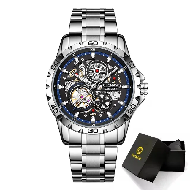 Men's Steampunk Skeleton Automatic Mechanical Watch