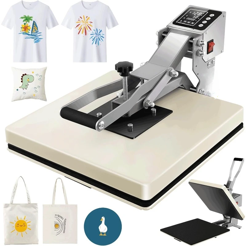 Heat Press, 15x15 Slide Out Heat Press Machine for T Shirts, Digital Clamshell Heat Transfer Machine for Sublimation