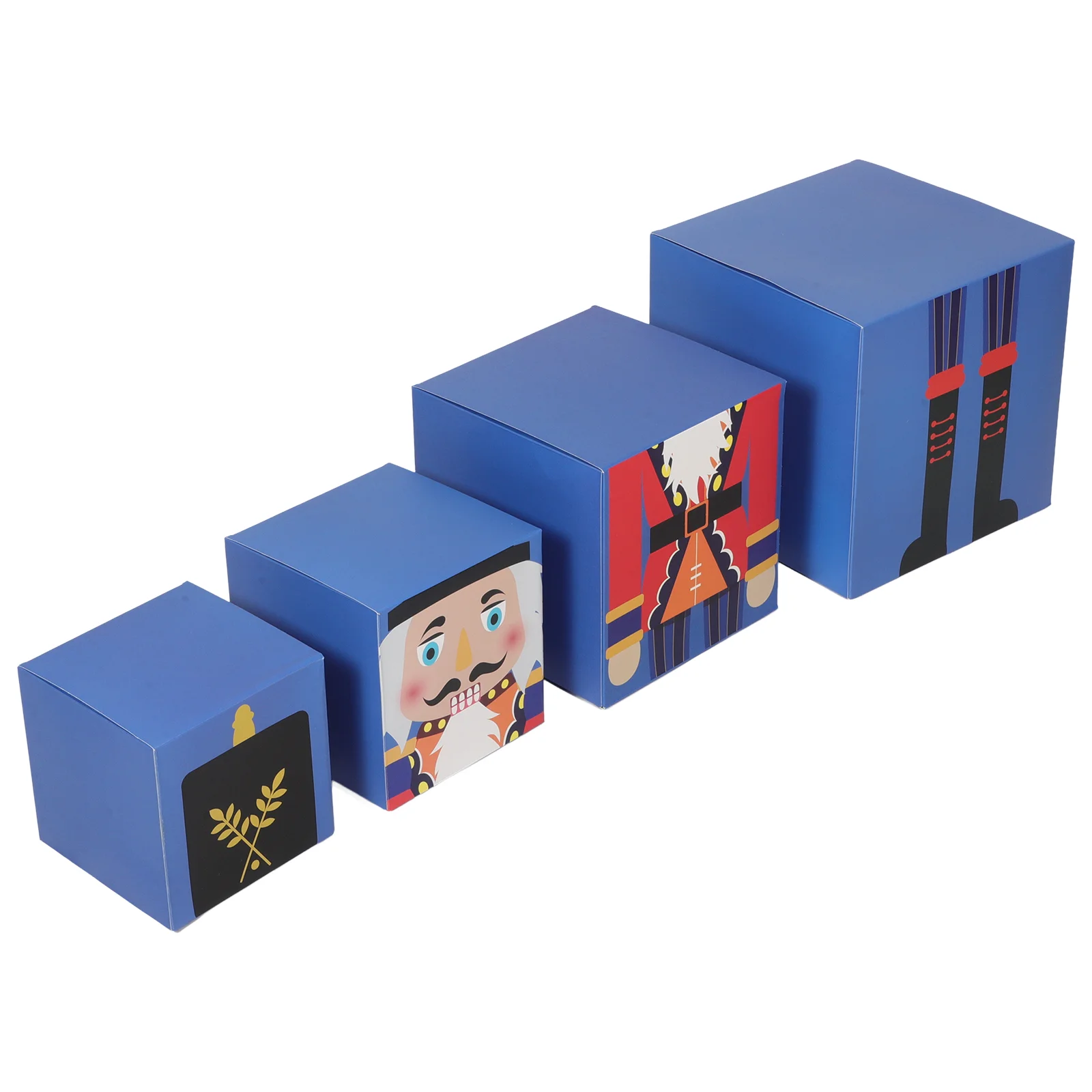 Stacking Boxes Christmas Decorative to Stackable Xmas Present Nutcracker Holiday Paper Decoration