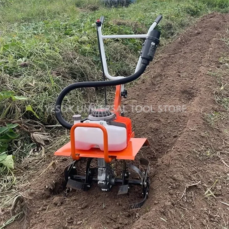 Micro-tillator Small Agricultural gaoline Rotary Tiller Home Hoe Weeding, Loosen Soil, Open Ditch, Plow