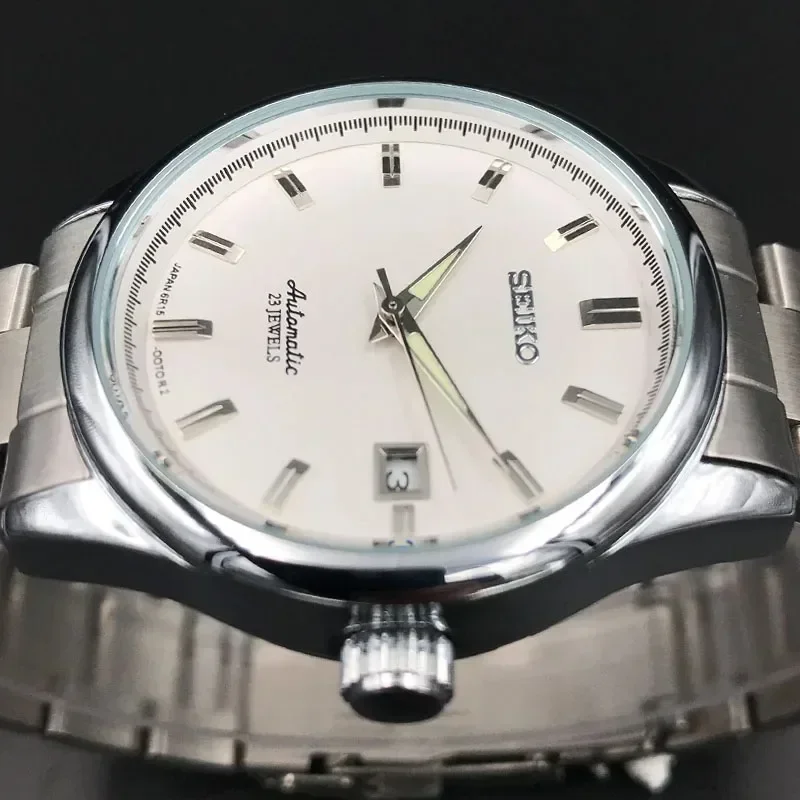 Seiko SARB035 الأصلي ساعة ميكانيكية أوتوماتيكية للرجال العلامة التجارية العصرية 2024 موضة جديدة عادية بسيطة سوار فولاذي ساعة مقاومة للماء