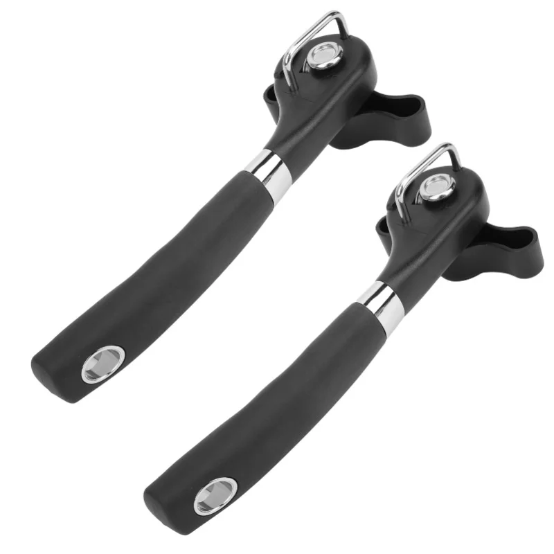 2/Set Stainless Steel Can Opener Safety Manual Handheld Smooth Edge Cut Tin Tool