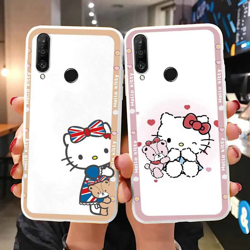 Phone Case for For Huawei P30 Lite p30 Girl Anti-drop Cute Cartoon Cinnamoroll Kuromi Hello Kitty Silicone Soft Back Print Cover