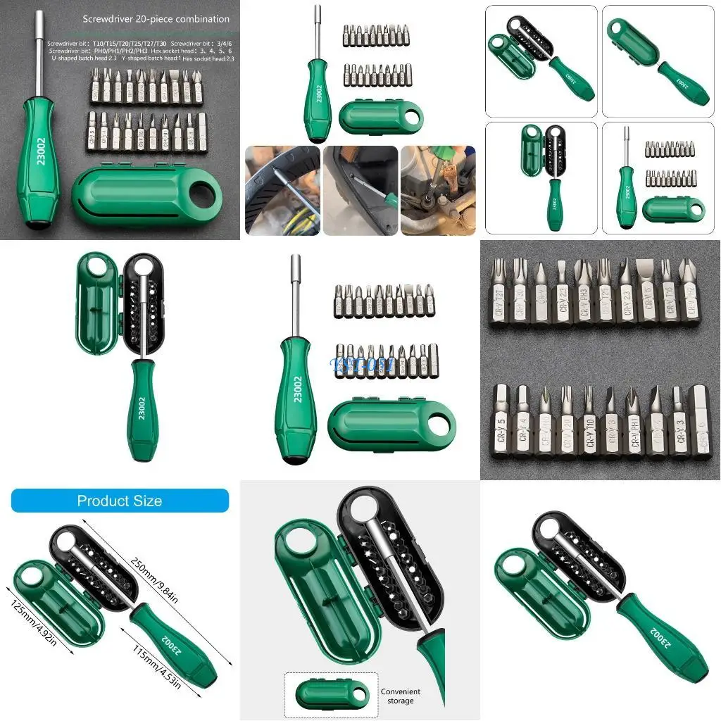 

E15A 20Piece Ratchets Screwdriver for Efficient Home Repairs and Everyday Maintenance Needs