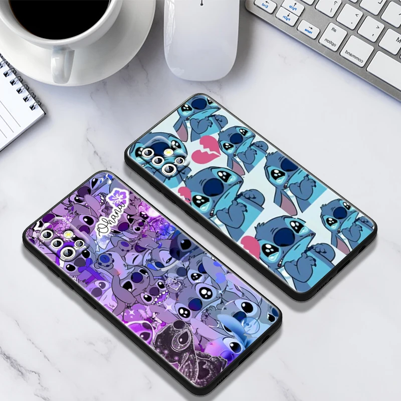 OHANA Family Stitch For Samsung Galaxy A73 A54 A52S A72 A71 A52 A51 A22 A32 A21S 4G 5G Silicone Soft Black Phone Case