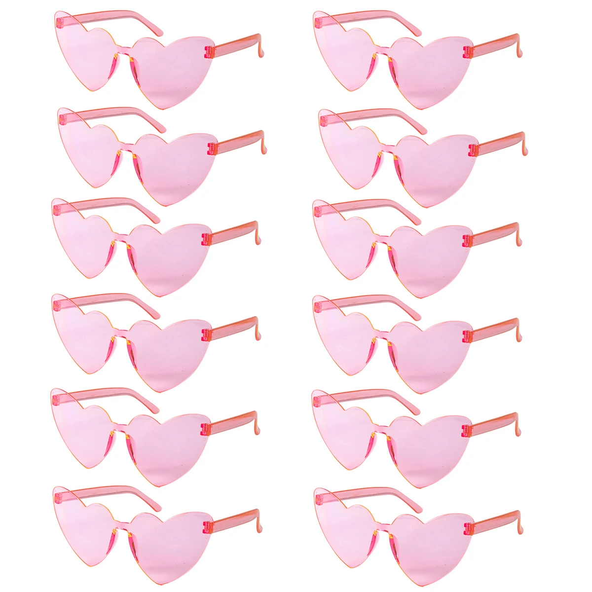 Multi Pairs New Heart Shaped Sunglasses Candy Color Frameless Fun Sunglasses birthday Bachelorette Party Favors Wedding Gifts