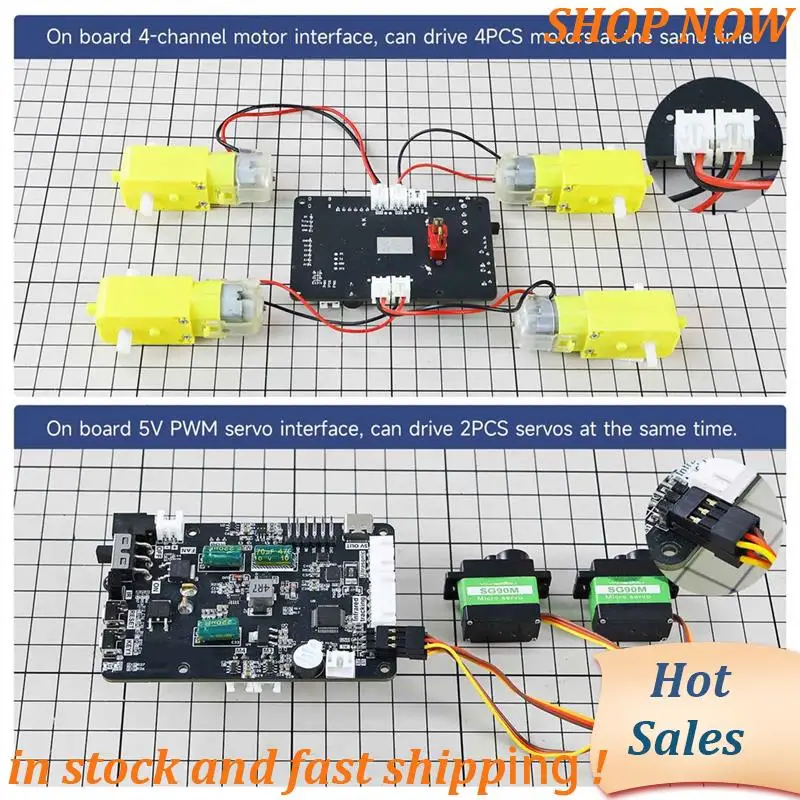 

ABVB-For Raspberry Pi 5 Expansion Board Sensor Module Drive With Extensive Peripheral Interfaces For DIY Robotic Development