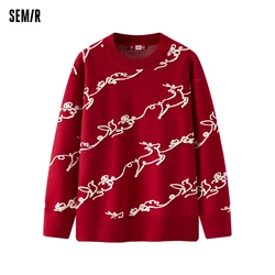 Semir Sweater Women Oversize 2025 New Spring New Year's Sweater Pullover Daily Commuting Versatile Top