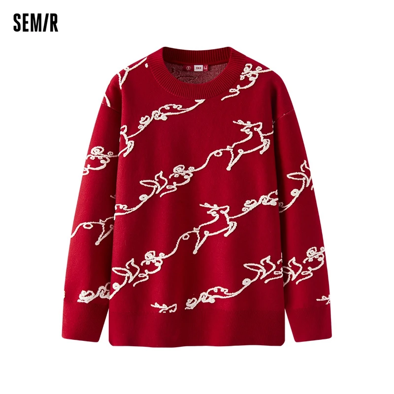 Semir Sweter Damski Oversize 2025 Nowy Wiosenny Noworoczny Sweter Pullover Codzienny Wszechstronny Top Dojazdy do pracy
