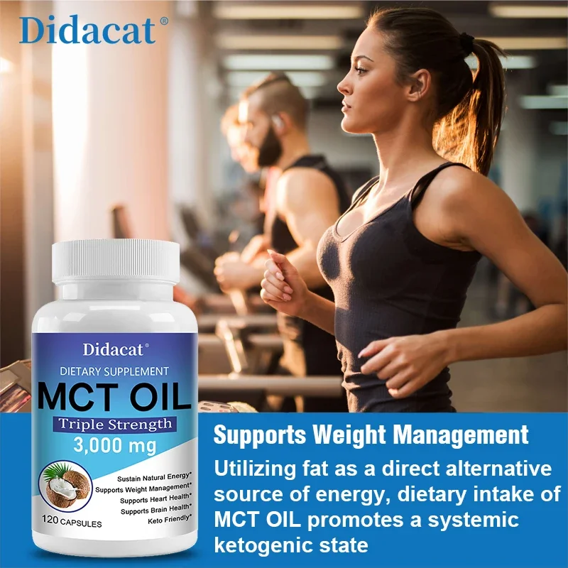 MCT Oil Capsules 3000 Mg - Great for Ketogenic Diet, Ketosis & Ketogenic Diet, Healthy Weight Management, Heart & Brain Health