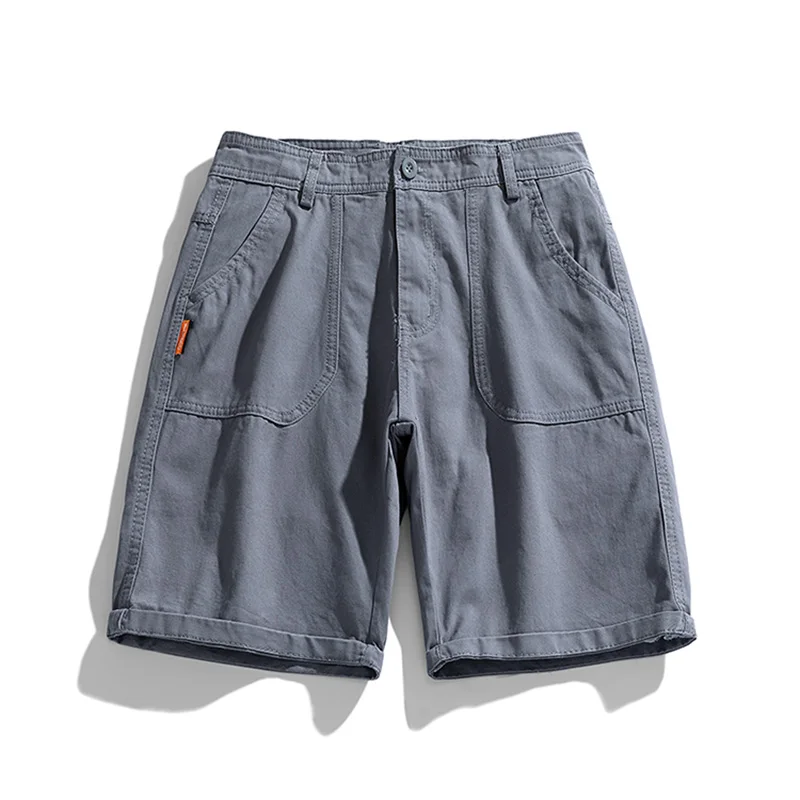 Summer Male Thin Breathable Knee Length Safari Shorts Daily Solid Casual Man\'s Shorts Japanese Style Loose Overalls Shorts For M