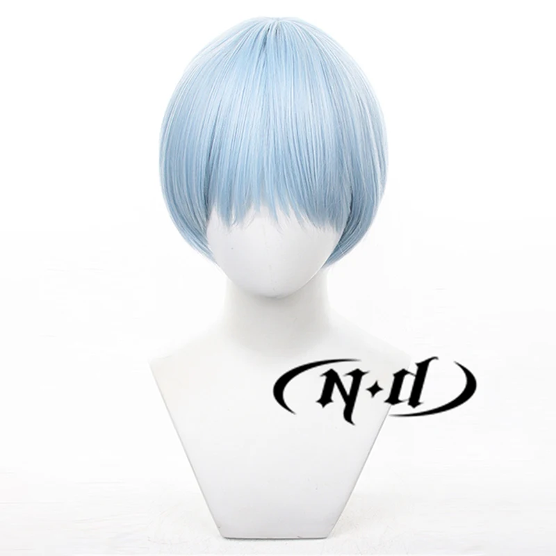 ND Himmel Cosplay Wigs Frieren Beyond Journey's End Anime Cosplay Blue Hair Wigs for Comic Con Coser Heat Resistant Synthetic