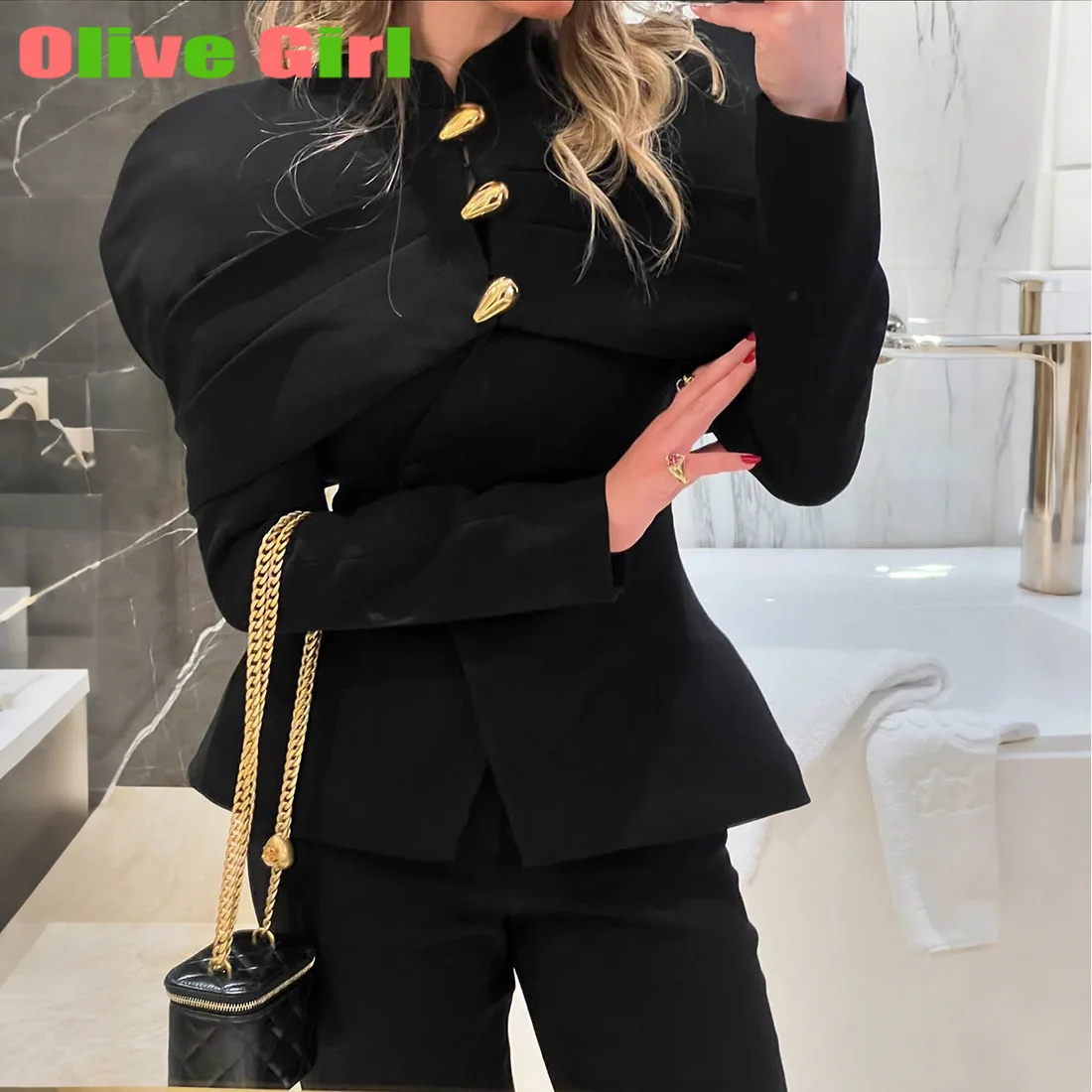 

Блейзер, куртка в европейском и американском стиле 2025 года, осень-зима, индивидуальное пальто, женская одежда, темпераментный ретро-стиль, тонкий облегающий плащ