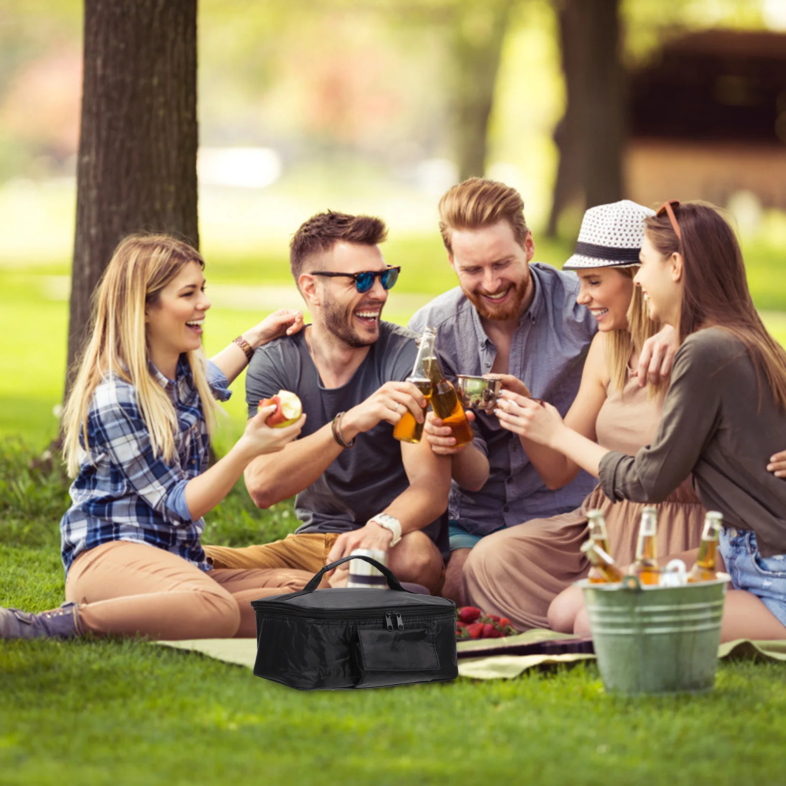 

1Pcs Car Insulated Thermal Bag Oxford Cloth Lunch Tote Lunch Box Snacks Fruit Picnic Food Storage Bag Outside Pouch