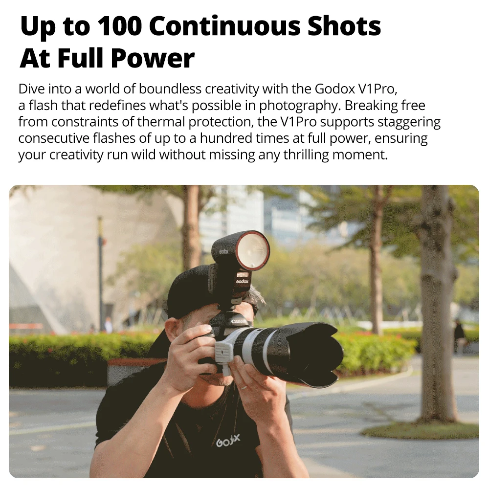 GODOX V1 PRO V1PRO Camera Flash TTL Auto Exposure Li-ion Round Head Wireless Speedlight For Canon Sony Nikon Fuji Olympus