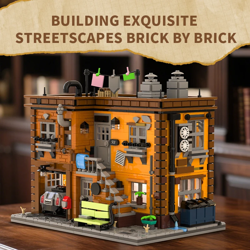 2284pcs Ashley's 2-verdiepingen Huis Bouwstenen Ashley Building Urban Street View Modulaire Bouw Bricks Speelgoed Volwassenen Geschenken