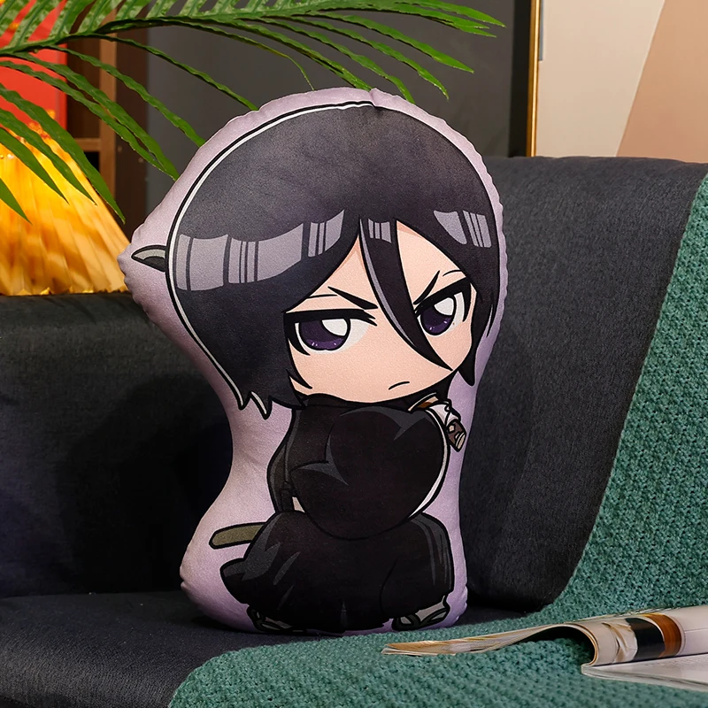 Lovely BLEACH Plush Stuffed Toy Anime figure pillow Kurosaki Ichigo Kuchiki Byakuya Rukia Hitsugaya Toushirou Plushies Kid Gift