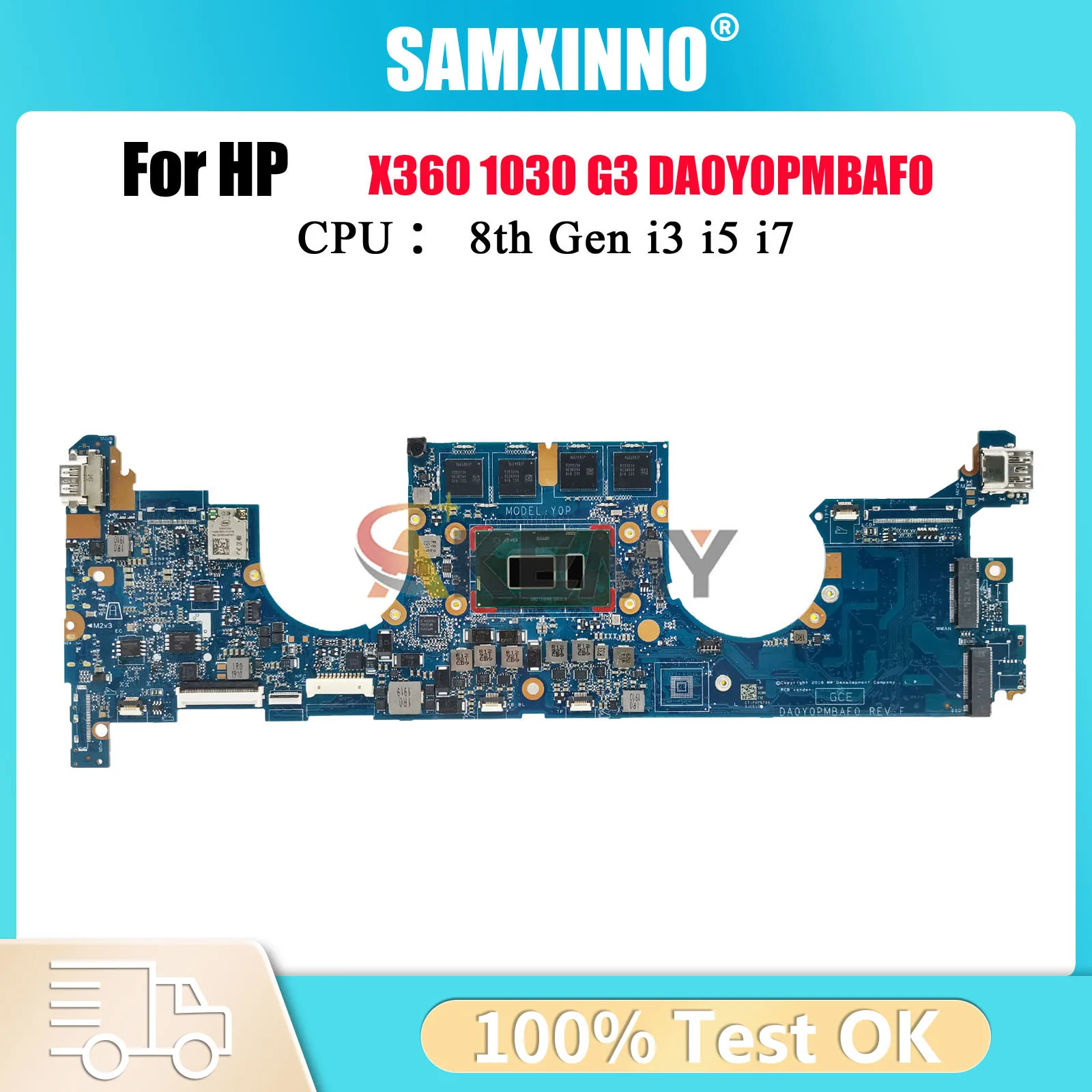 Für HP EliteBook X360 1030 G3 DA0Y0PMBAF0 Laptop Motherboard L31865-001 Mit i5 i7 8th Gen CPU 8GB 16GB RAM Getestet OK