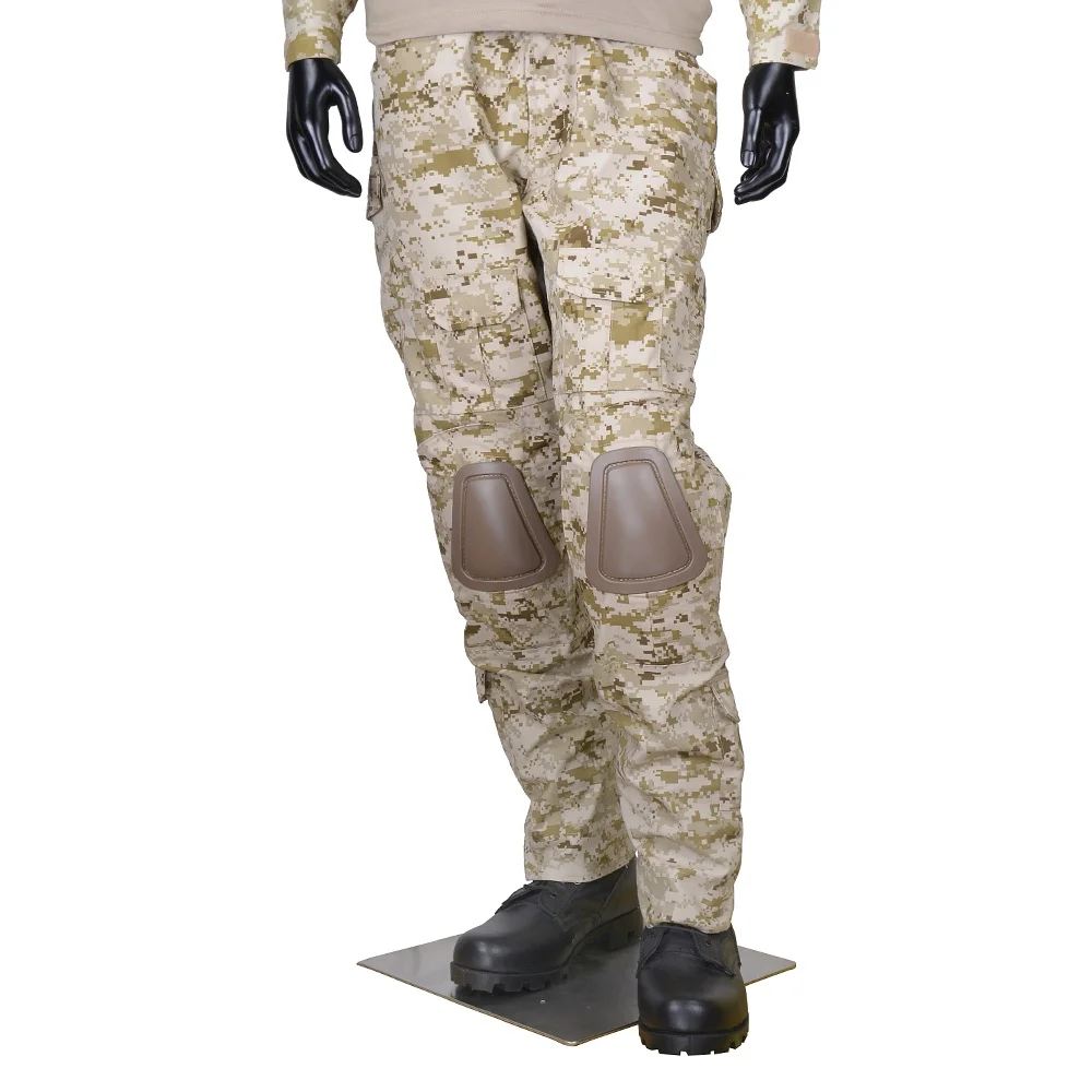 Digi-Desert Camo Tactical Pants Men Gen2 Airsoft Sniper Hunting Trousers Camouflage BDU Combat Cargo Pants With Knee Pads