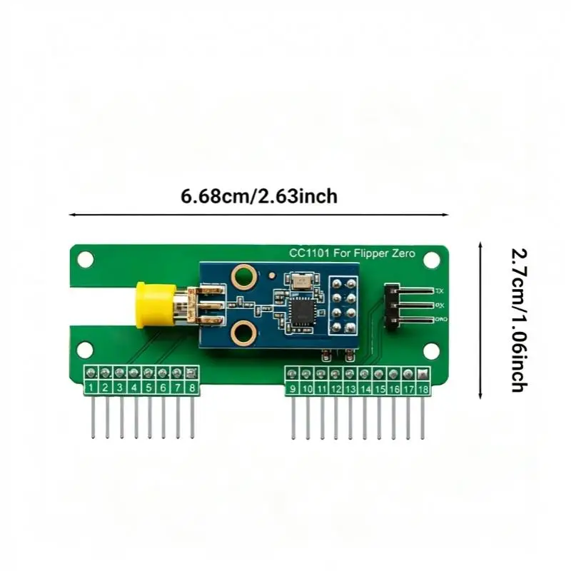 Low Power CC1101 SubGhz 433Mhz Dev Board GPIO Mouse Module for Flipper Zero Modification Long Time Use