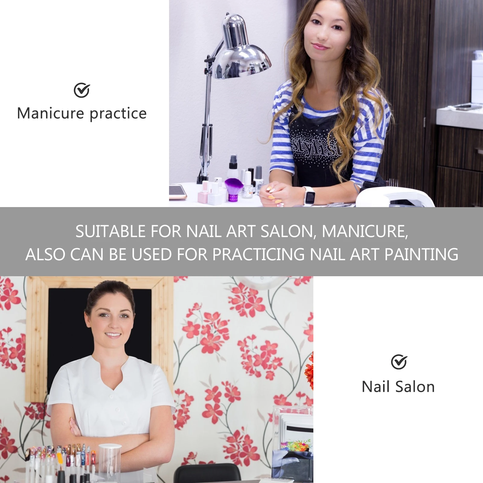 

Pink Nail Holder Practice St for Art Training Magnetic Display DIY Manicure Tool Rack Nail Art Supplies Beginner Professional
