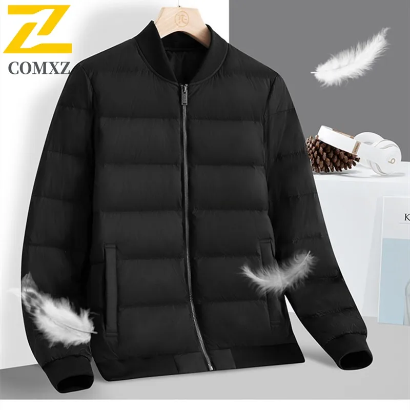 COMXZ Winter Padding High-End Winter Warm Cold-Resistant Skiing Puffer Jacket Travel Loose Trendy Korean Version Men's Clothing