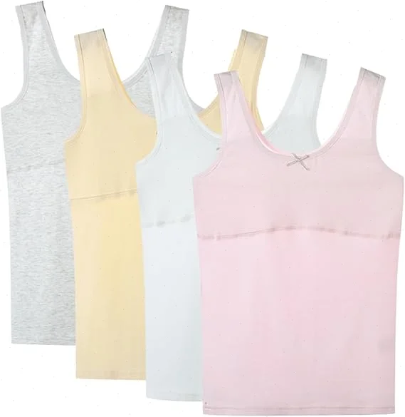 Kids Cotton Undershirts Training Bras Teen Girls Camisole Underwear Young Puberty Sports Vests Lingeries Tank Tops 8-16 Years - view 3