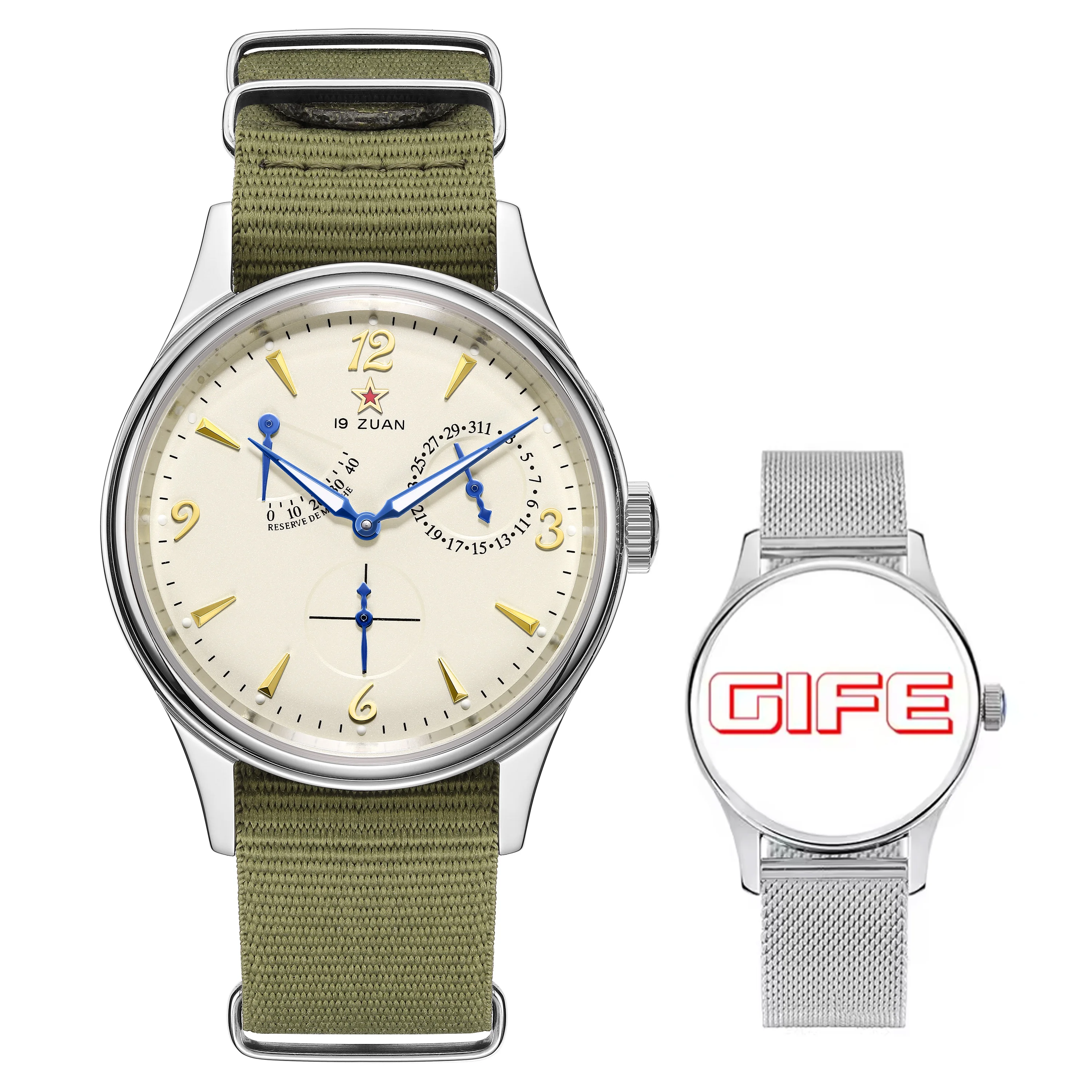 1963 Fliegeruhr für Herren, 40 mm, automatische mechanische Armbanduhr, Original ST1780-Uhrwerk, Saphirglas, wasserdichte Retro-Uhr