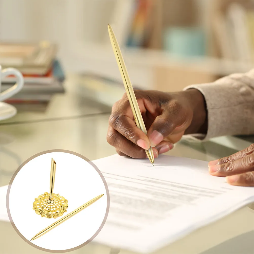 

Вертикальная настольная ручка-роллер с эргономичным дизайном для комфортного длительного письма, стильное украшение для стола, ручка для гостевой книги