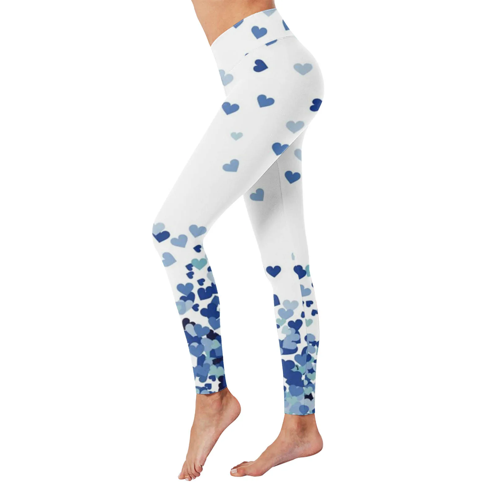 Leggings Women Yoga Casual Home Leggings Love Heart Printed Sports Tights Woman Comfortable Legging