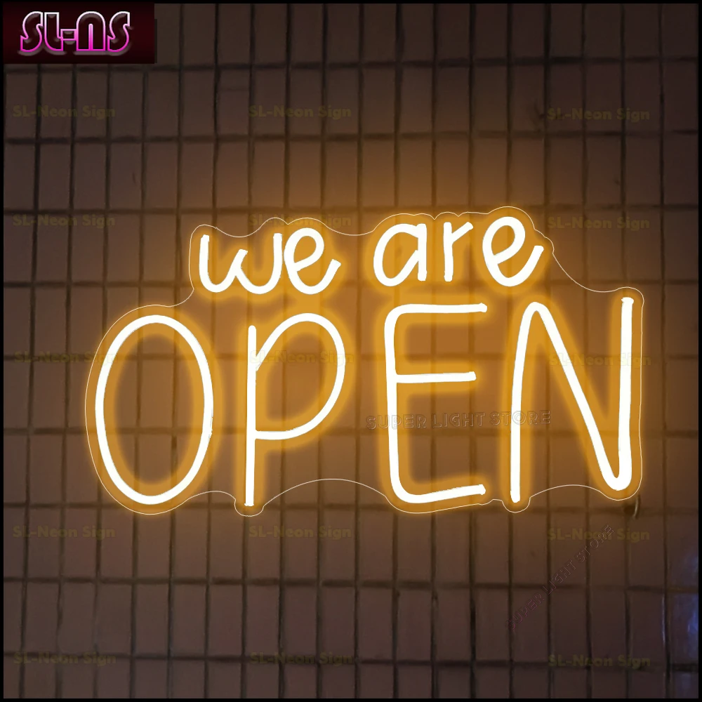 

Custom Neon Open Sign We are Open Sign Outdoor For Business Led Lights Custom Open Neon Sign