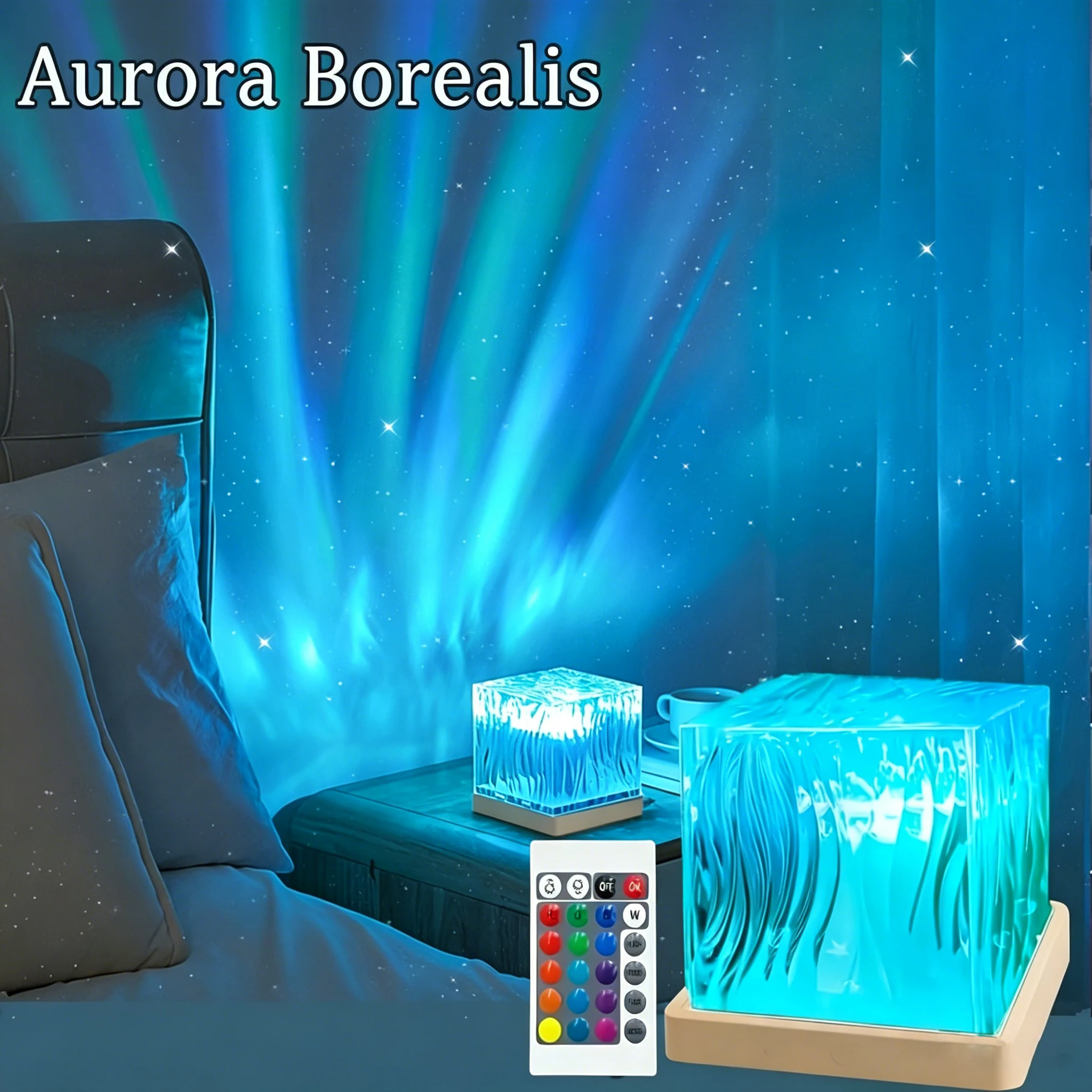 luz-noturna-led-com-16-cores-projetor-de-ceu-estrelado-aurora-rotacao-automatica-controle-remoto-alimentacao-usb-para-iluminacao-ambiente-em-casa