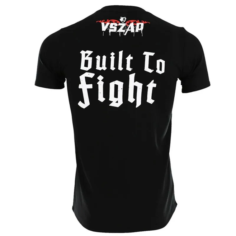 VSZAP MMA Clothing Shirts Rashguard Fitness Base Layer Skin Tight Weight Lifting Men T Shirts Muay Thai Shorts Boxe