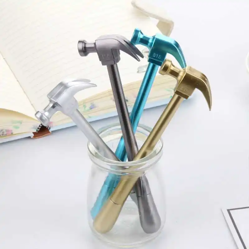 Hammer Gel Pen Stationery Simulation Hammer Ballpoint Pens School Office Supply Cute Kawaii Funny Gift Prize