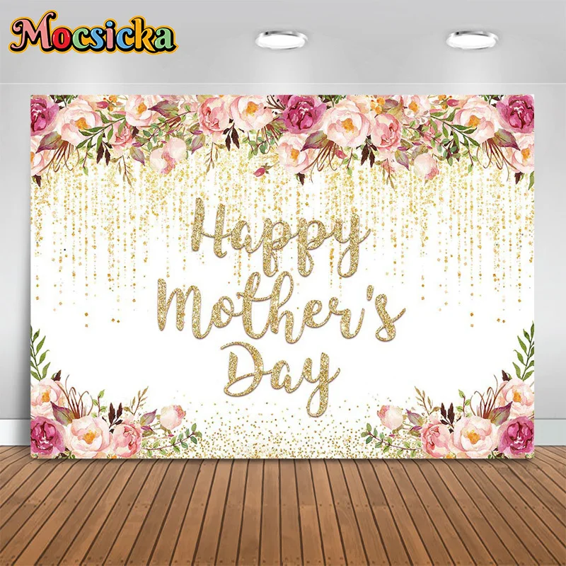 

Mocsicka Baby Shower Photography Backdrops Floral Backgrounds Decor Boys Girls Birthday Party Cake Smash Kids Photo Booth Studio