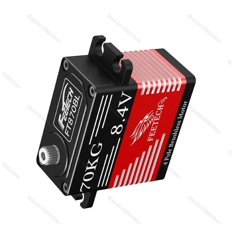Feetech 7.4V 70kg Digital 180 Degree 0.142s All-aluminum Titanium Gear Dual-pole Brushless Programmable Servo for Robot RC Cars