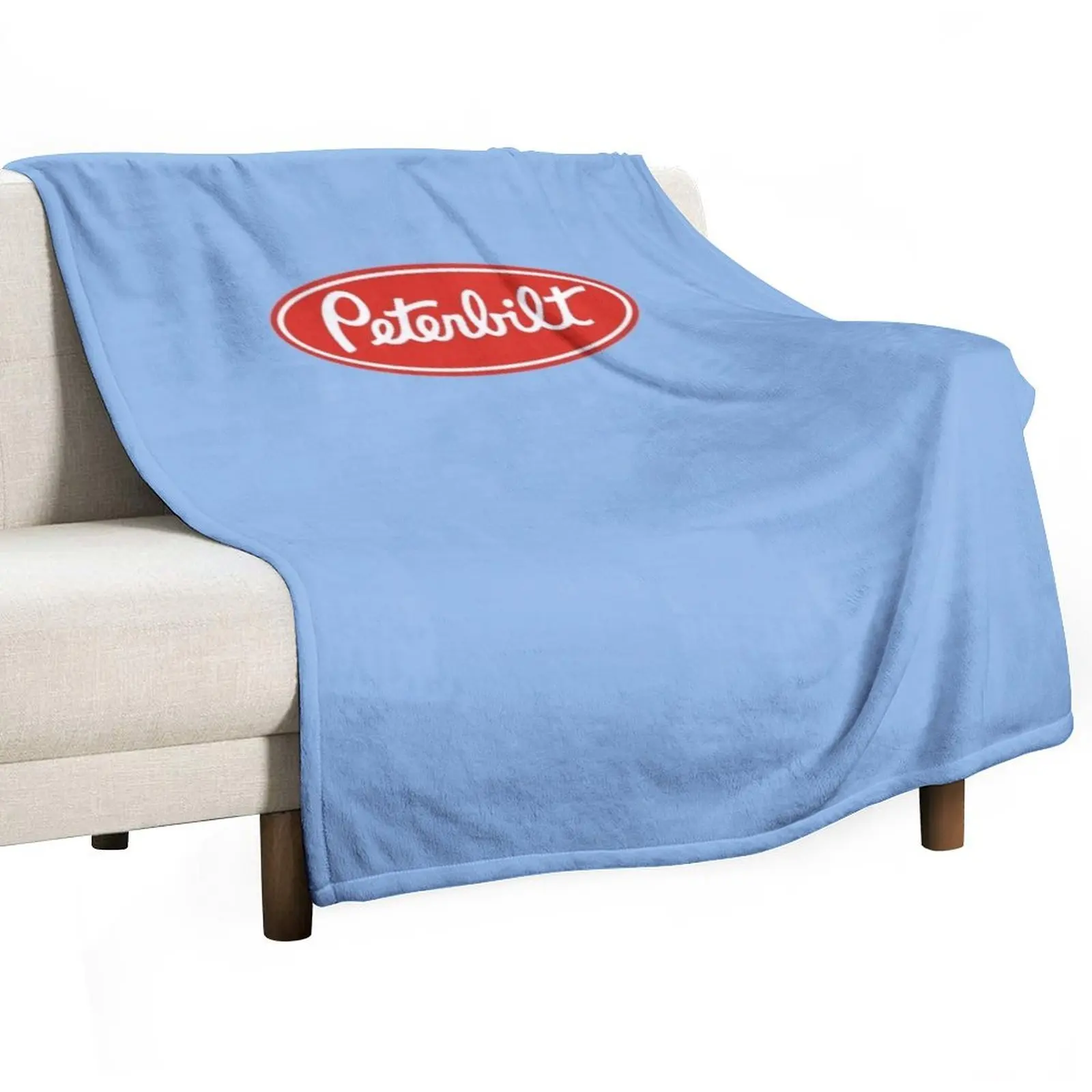 Peterbilt Truck Logo Redwhite Essential T-Shirt Throw Blanket Luxury Thicken Flannels blankets and throws Blankets