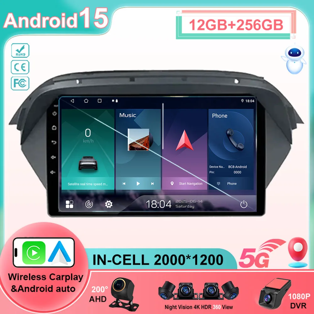  2K Android 15 Carplay Auto For Honda Acura MDX YD2 2 2006 2007 2008 - 2013 Car Radio Navigation Player Multimedia WIFI+5G