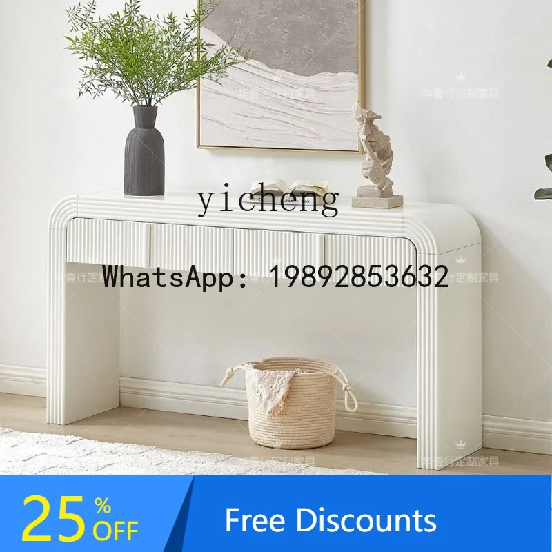 

X1 French Cream Wind Solid Wood Dresser Bedroom Modern Simple Makeup Table Storage Cabinet