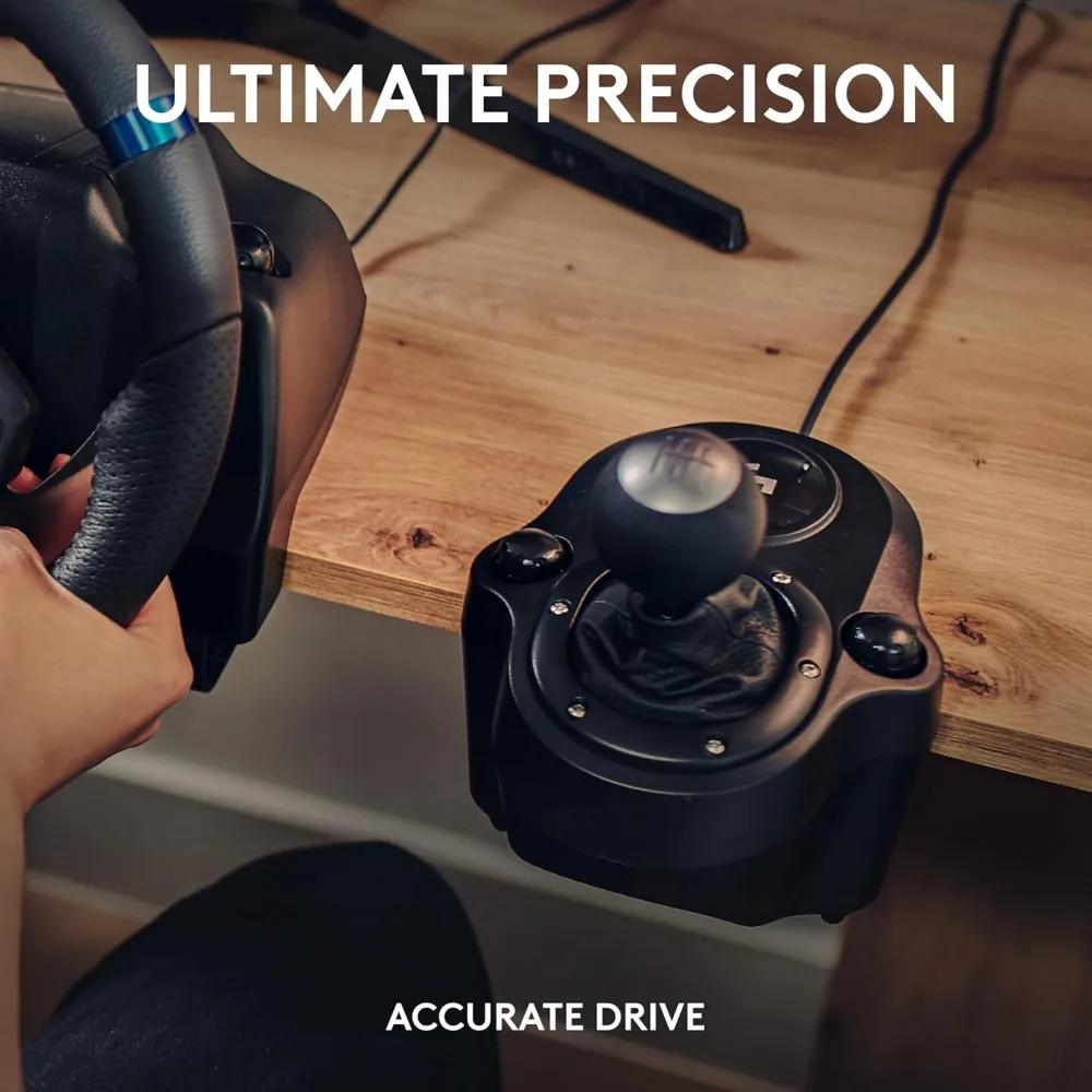 923 Racing Wheel and Pedals, TRUEFORCE Force Feedback,Real Leather + Logitech G Driving Force Shifter - Xbox X|S, Xbox One, PC,