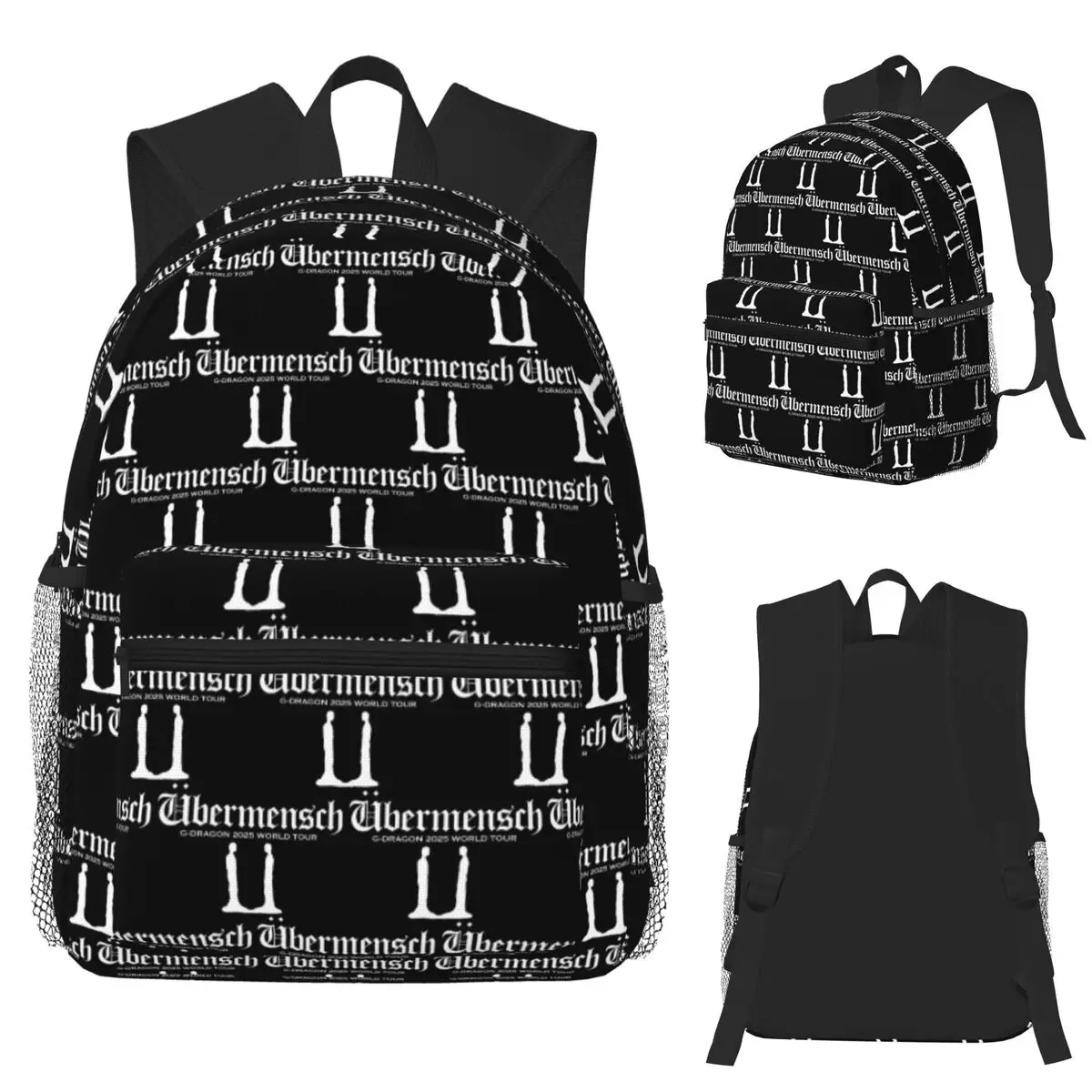 

G-DRAGON Ubermensch Poster World Tour Comeback Big Bang Kpop Group Backpack School Bag Hiking Daypack Bookbag Shoulder Bags
