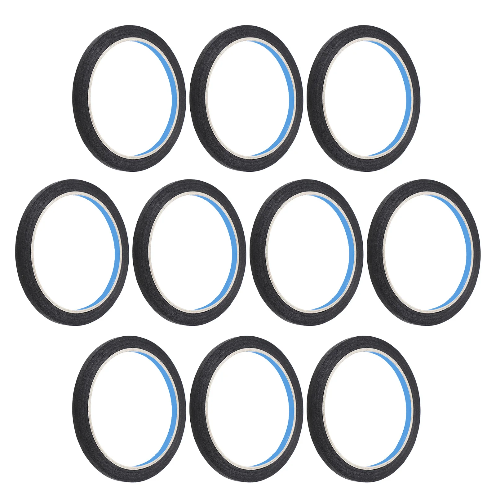 

10 Rolls Black Masking Tape Durable Flexible Strong Adhesion High Temperature Resistant for Auto Painting DIY Crafts Painter