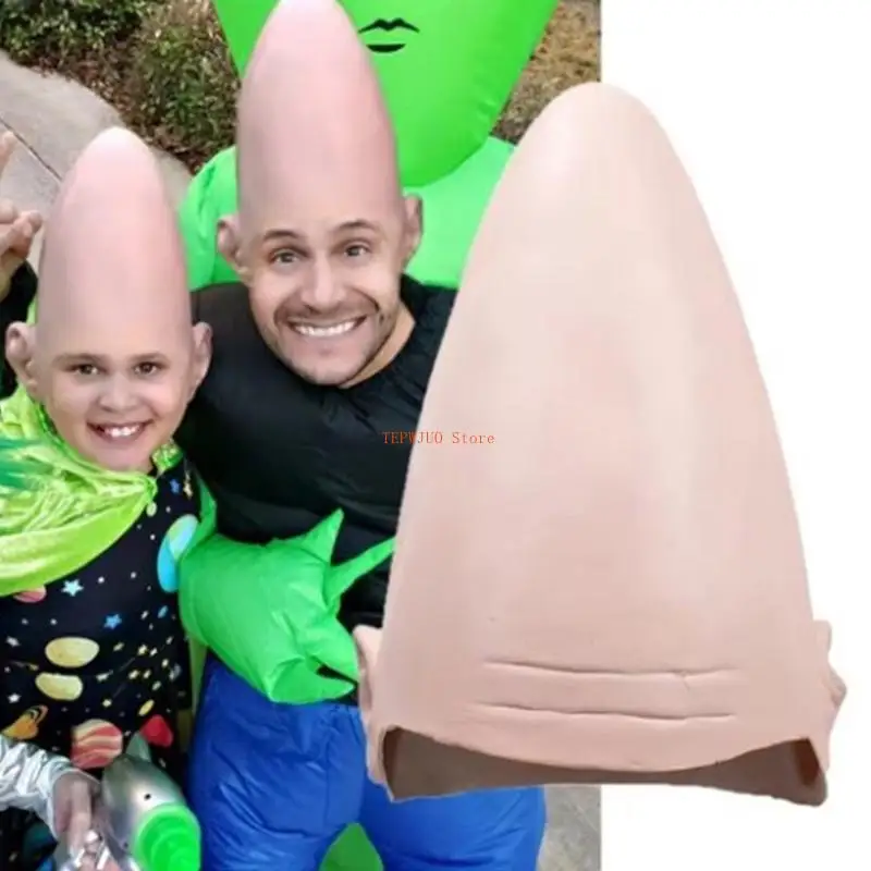 

U50F Cone Head Cover Soft and Breathable Alien Head Mask for Themed Gatherings