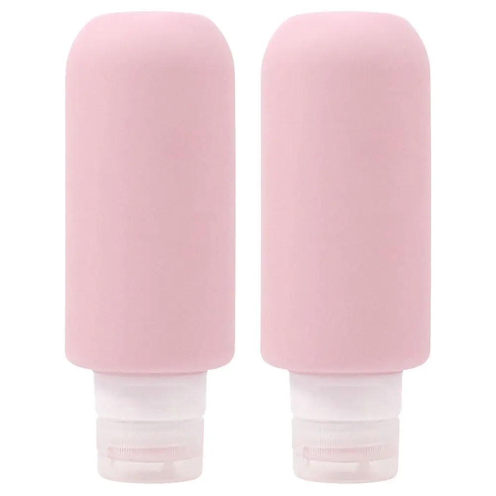 

Набор из 2 силиконовых дорожных флаконов для лосьона, шампуня и кондиционера, герметичные, многоразовые, для путешествий